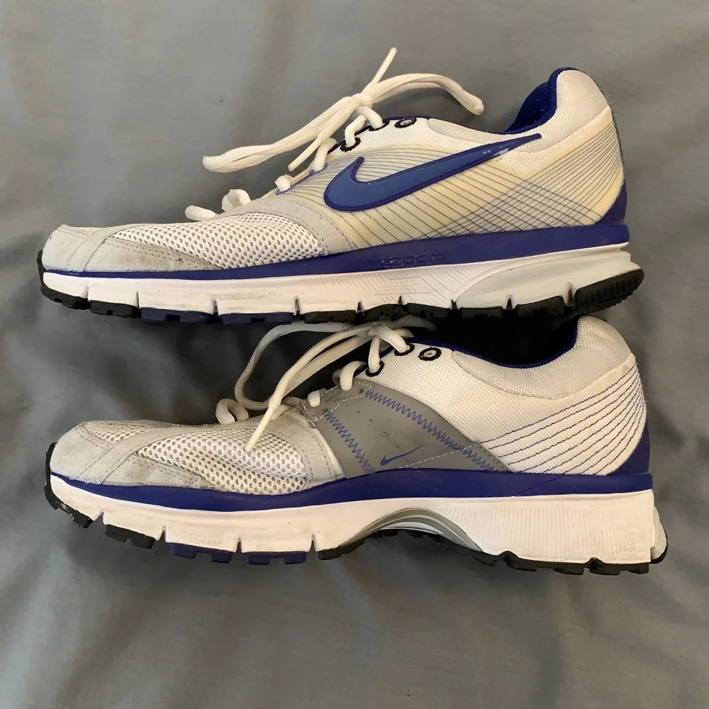 Nike Zoom Vomero+ 3 Shoes Mens Size 10 White Blue Silver Mesh Running 343955-142